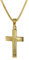 trendor Anhänger Kreuz 585 Gold (14 Karat) mit goldplattierter Kette 75125-45 45 cm