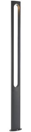 Lucande LED Mastleuchte außen Dovino (Modern) in Schwarz aus Aluminium (1 flammig,) - Kandelaber Außenleuchte
