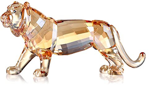 DOJOZ Kristall-Tiger-Figur, Tiere, Handwerk, Heimdekoration, Ornamente, Sammlerstück, Geburtstag, Neujahrsgeschenke (Gold)