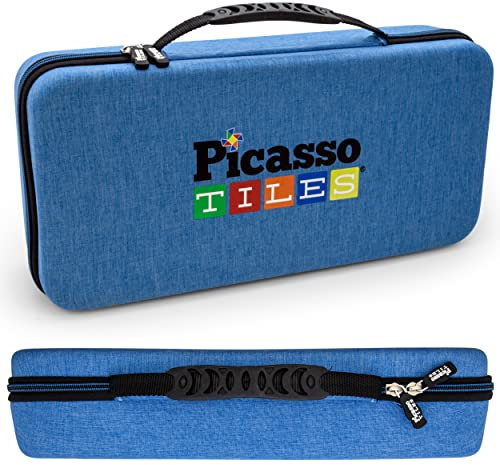 PicassoTiles PicassoToys Toy Carry Case Magnetic Tiles Construction Blocks Travel Bag EVA Storage Organizer Box Action Figure Character Accessory STEM STEAM Toys Portable Water Resistant Oxford Cloth