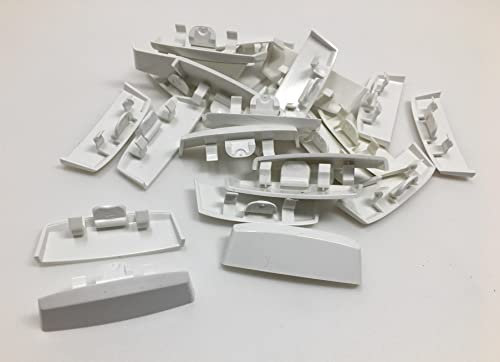 20 Stck Bayram Wasserschlitzkappen, Entwässerungskappen, Wasserkappen für PVC Fenster, Weiß