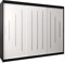 Kryspol Schwebetürenschrank York 250 cm Kleiderschrank mit Kleiderstange und Einlegeboden Schlafzimmer- Wohnzimmerschrank Schiebetüren Modern Design (Schwarz + Weiß)