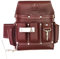 Zeluga 20-168 Werkzeugtasche für Elektriker, Leder, 6 Fächer, Kirschrot
