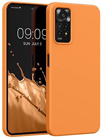 kwmobile Handyhülle für Xiaomi Redmi Note 11 Pro/Note 11 Pro (5G) / Note 12 Pro (4G) Hülle - Case Silikon - Kabelloses Laden - Schutzhülle Cover in Fruity Orange