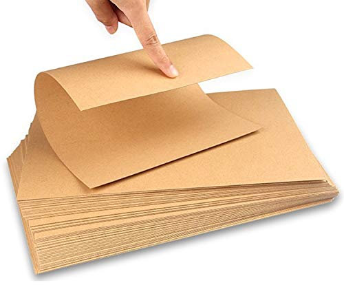 Brown Kraft Paper Card A4 50 Sheets - 200gsm Card Stock Printer Paper for Invitations, Menus, Crafts, DIY Cards