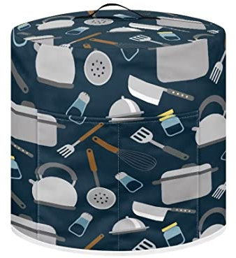 SCRAWLGOD Pressure Cooker Cover,Butterfly and Rose Print Appliance Covers Dust Cover,Round Protective Cover,Air Fryer Cover 3 qt with Pocket Kitchen Appliances Accessories