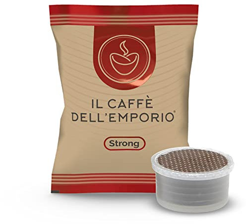 Le Café Dell 'em Parker Capsules Café Compatible Avec lavazza Espresso Point Mélange Crémeuse Strong Rouge (100)