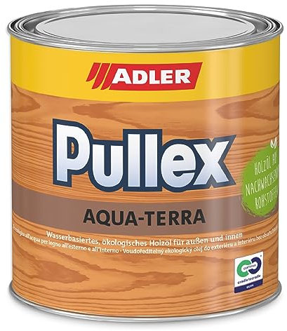 ADLER Pullex Aqua-Terra - Ökologisches Holzöl Außen & Innen - Universell anwendbar für starken Wasserschutz & lange Haltbarkeit - Auf Wasserbasis & nachwachsender Rohstoffe - 750ml