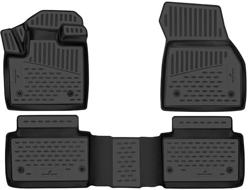 Walser XTR Gummi Fussmatten Auto für Jaguar E-Pace (X540) 2021-2024, 100% passgenaue Auto Fußmatten, robuste Universal Fußmatte Auto, Gummimatten Auto, Auto Fussmatten Gummi