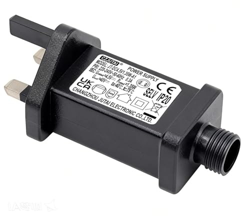 String Lights Indoor-Outdoor Power Adapter for CZJUTAI JT-DC4.5V1.35W Christmas Lighting，Illuminate Your Holidays！ (Threaded-Constant On-4.5V1.35W)