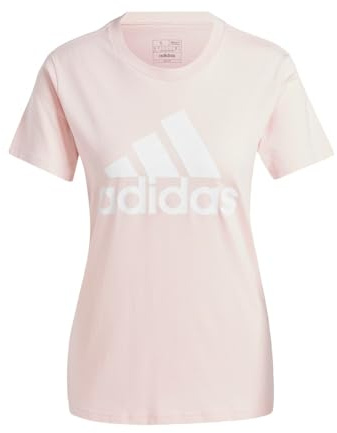 adidas Maglietta da donna con trifoglio, Rosa sabbia, S