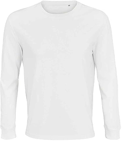 Earth Wardrobe Organic Cotton Long Sleeve T-Shirt for Men – Soft Breathable Crew Neck Basic Tee – Sustainable Everyday Top