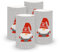 itenga 6X Windlicht Tischlicht aus Folie I Weihnachten Weihnachtsmotive I 6cm Durchmesser 10cm hoch I geeignet für Teelichter oder LED-Kerzen (Motiv Wichtel)
