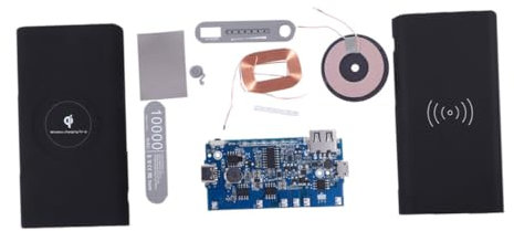 Veemoon 10000mah Portable Powerbank Mit Kabellosem Ladegerät Und USB-schnellladefunktion Hochkapazität Geeignet Für Andere Fähige Geräte Schwarz