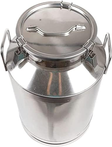 Bidon à lait de 12 à 60 L en acier inoxydable 304, seau à lait, seau à vin, baril à thé, pichet fourre-tout avec couvercle scellé, récipient de stockage de liquide robuste) (60 L (15,79 gallons))