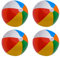 Golgner 4 Stück Wasserball Aufblasbar Bunt, 30cm Aufblasbare Wasserbälle, Inflatable Beach Ball, Sommer Schwimmball, Strandball, Aufblasbarer Ball, für Kinder Erwachsene Wasserspiele Pool Beach Party