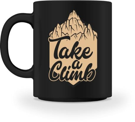 Generisch Take a Climb Boulder Escalada Deportiva Escalada Velocidad Escalada - Taza, Negro , 50/52