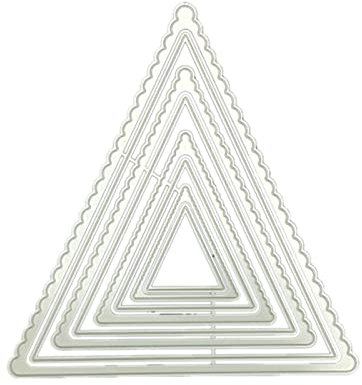 ZBIianxer Dreiecks-Stanzformen, Spitzen-Stanzformen, Prägeschablone für Kinder, Geschenkkarten, Scrapbooking, Alben, Basteln, Prägeschablonen