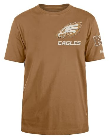 Philadelphia Eagles New Era Cap NFL Premium Logo Select Regular Fit T-Shirt Light Bronze Unisex