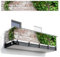 MuchoWow© Balkon Seitensichtschutz Einseitig 90x500 cm Groß PVC Terrassen Gartensichtschutz ohne Bohren Wetterfest Zaun Schutz Terrasse Balcony Decoration Pflanzen - Steinoptik - Grün