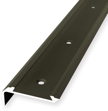 Treppenkantenprofil 19 x 42 x 2500 mm Winkelprofil Aluminium hochwertig Versenkt Gebohrt Bronze Einfasshöhe 4-5 mm Küberit
