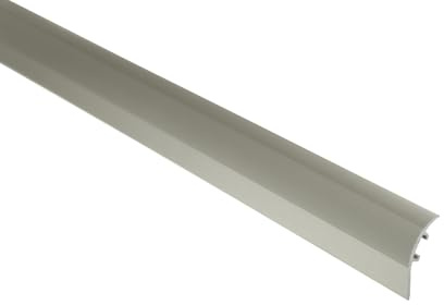 Anpassungsprofil SILBER, mit Lamellendübel und Selbstklebend Höhenausgleichsprofil, 90cm, Breite 37-38 mm, Übergangsprofil Dehnungsfugenprofil (Edelstahl matt, B: 37mm mit Lamellendübel)