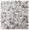 VAOVI 3d Wandfliesen Mosaik Selbstklebende,Küchenfliesen Aufkleber Badezimmer Wanddekoration Klein Steinoptik Texturiert Matte Sechsecke(Grau Mix,10 Stück)