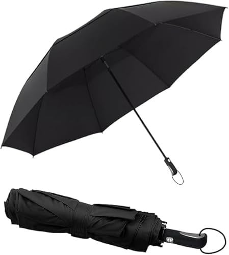 Victoper Umbrella Golf Folding Windproof Large 54 Inch,Large Umbrella Double Vented Canopy Strong Automatic Open Outdoor Big for 2-3 Men Sun Protection Rain