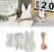 Silikonformen Ostern Hase, Silikonformen Gießformen Ostern, Diy Hasen Silikonform Ostern mit Hanfseil, Für Diy Osterdeko Handwerk (Schnur + Kaninchen)