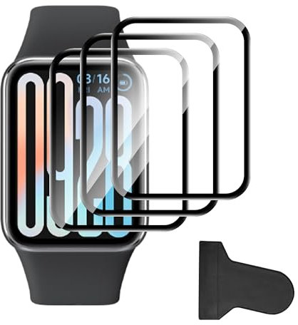 FDHYFGDY Pack of 3 Screen Protectors for Xiaomi Smart Band 9 Pro, [Full Coverage] HD Composite Thin Film, Free Bending, [Anti-Scratch] Screen Protector for Mi Smart Band 9 Pro - Transparent