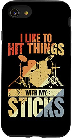 Coque pour iPhone SE (2020) / 7 / 8 Jeu de batterie Blague Joueur de batterie
