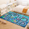 SETHEPACE Neu Aufgewerteter Anti-Rutsch Teppich für Kinder, Waschbar Spielteppich für Kinder, Straße Stadt Kinderteppich, Krabbelmatte für Kinderzimmer(Blaue Autospur, 80 * 120CM)