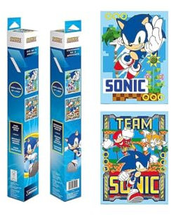 Pyramid International Sonic The Hedgehog, Set mit 2 dekorativen Postern, 52 x 38 cm