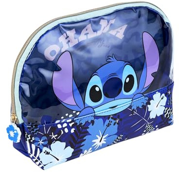Disney Stitch Trousse de Beauté, Sac de Voyage au Design Tropical, Coffret Beauté, Cadeau pour Filles, Femmes et Adolescentes
