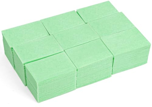 630 Stück Fusselfreie Nageltücher, Lint Free Wattepads für Nagelpflege, Nagellackentferner Pads, Grün