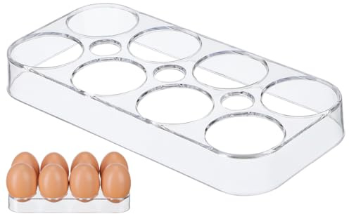 Hemobllo Lot de 8 plateaux à œufs pour réfrigérateur - Boîte de rangement pratique pour la maison - Différentes couleurs - Design compact