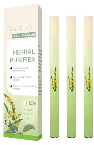 3pcs Mullein Kräuter Lungenreiniger - Natural Inhaler Stick For Breathing Ease, Upgraded Herbals Diffuser Pen, Mullein Lung Purifier, MulleinInhaler For Lung Cleansing And Breathing Support