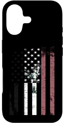 Hülle für iPhone 17 Irak-Flagge im Used-Look über amerikanischer Flagge