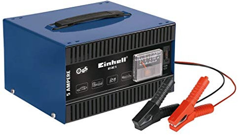 Einhell 1056100 BT-BC 5 - Caricabatteria per Auto Colore: Blu