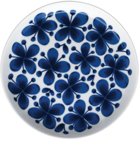 Iittala Rörstrand Mon Amie Teller mit Blumendecor in der Farbe Blau Weiß mit einem Durchmesser von 18cm, 1012142