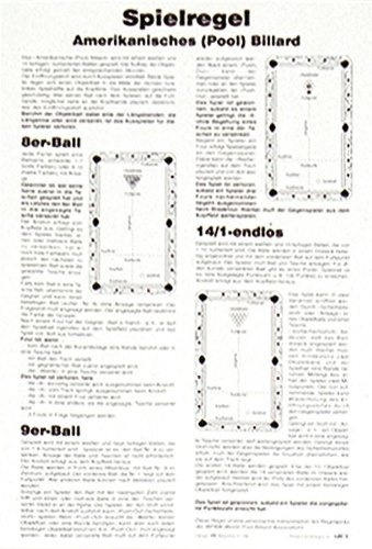 Unbekannt Billard Poster Pool - Ungerahmt Wandbild - Billardzimmer