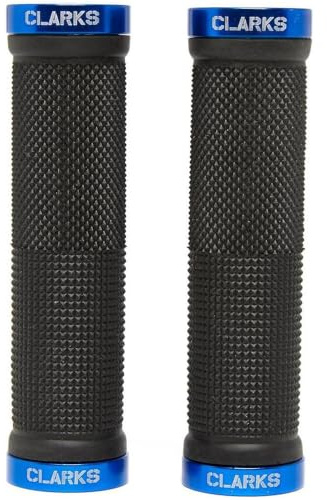 Clarks Cycle Systems CL0-201 Dual Pattern, Double Sided Lock-On Grips, 130mm, Black/Blue