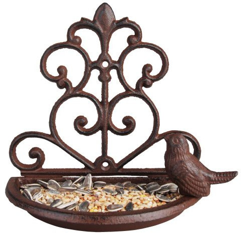 Esschert Design FB266 Wall Bird Feeder, Brown, 7.2 in*7.2 in*4.1 in