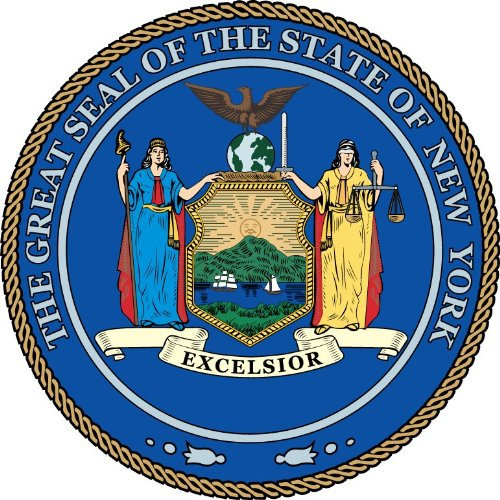 New York State USA Seal Hochwertigen Auto-Autoaufkleber 12 x 12 cm
