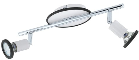 EGLO LED Deckenlampe Modino, Deckenstrahler, Stahl, Kunststoff in weiss | chrom, GU10 Fassung