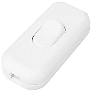 Universal ON Off Schalter für Stromkabel, schraubbar, 2,5A 230V, Weiss