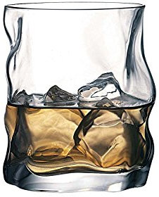 Bormioli Rocco Sorgente Whisky Glasses 420ml Unique Design (6 Glasses)