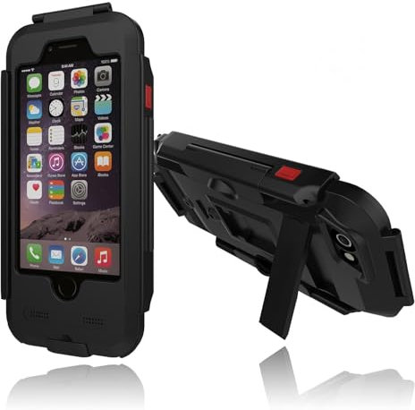 Dee Plus iPhone SE 2020 (4.7 Zoll) Wasserfeste Hülle, iPhone 7/8 Fahrradhalterung WaterproofPro wasserdichte Bike Kit Mount Fahrrad Handyhalterung Halterung Schutz vor Regen mit Panzerglasfolie