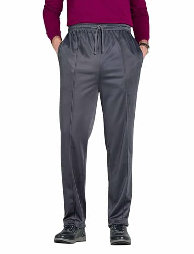 Chums Men's Easy Pull-On Track Pant with Full Elasticated Waistband | Wardrobe Essential Lightweight Stretch Waist Tracksuit Bottoms / Jogger Activewear with Durable Drawstring / Drawcord