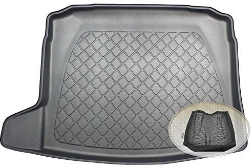 ZentimeX Z3291757 Gummierte Kofferraumwanne fahrzeugspezifisch + Klett-Organizer (Laderaumwanne, Kofferraummatte)